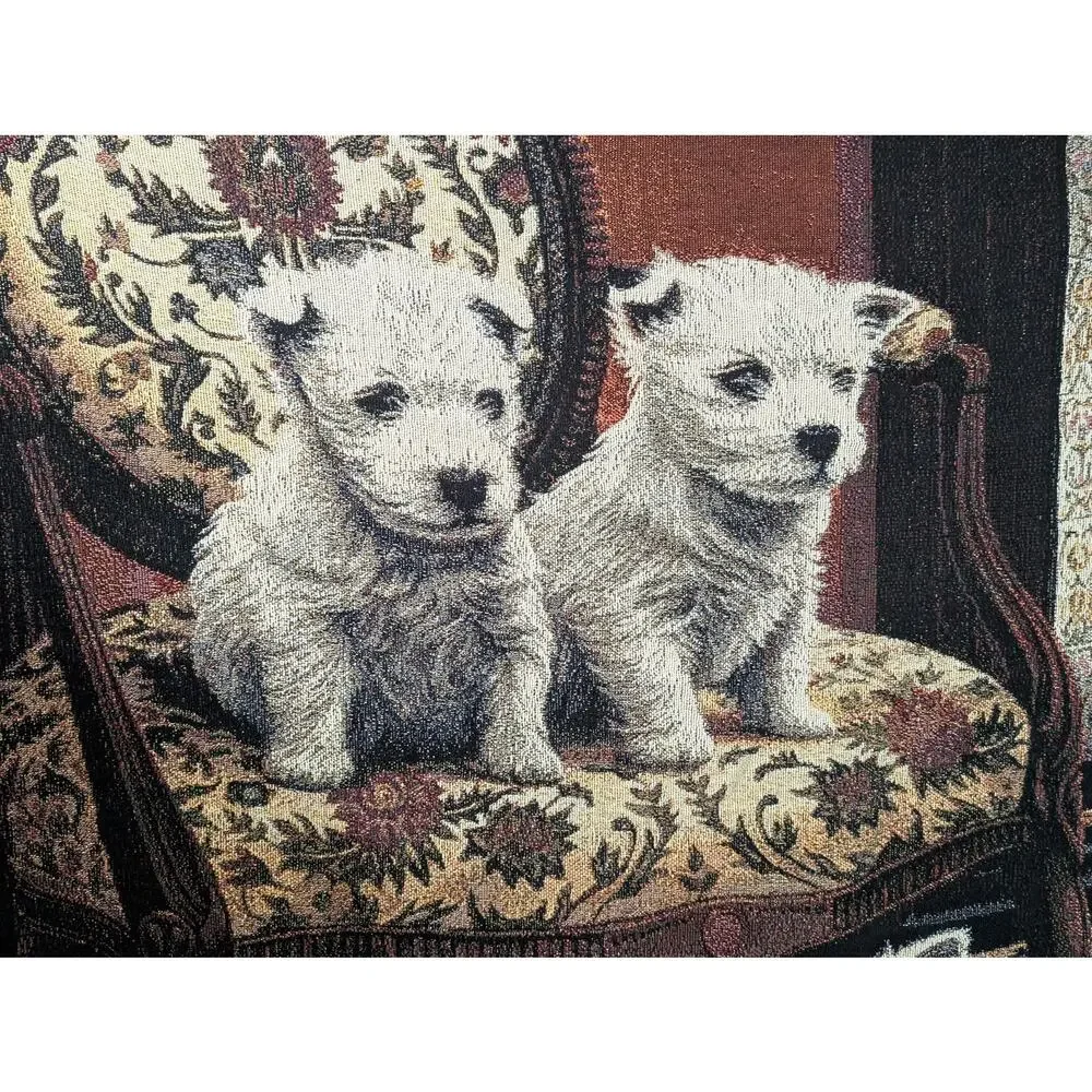 1135-T Pure Country Weavers Westie Tapestry Blanket Robert May Vintage Throw